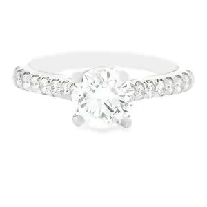 1.10ct Platinum Round Cut Diamond Engagement Ring