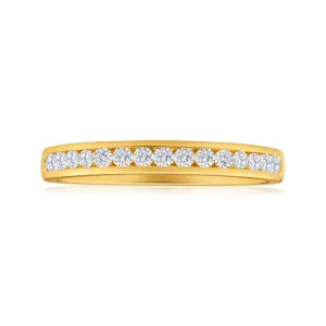 18ct Yellow Gold Ring With 0.25 Carats Of Brilliant Cut Diamonds