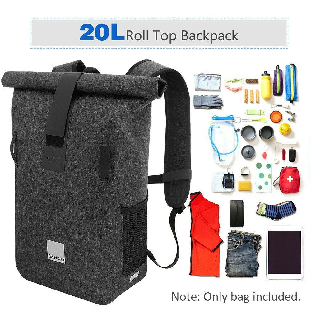 20L Waterproof Cycling Backpack Roll-top Bag Mountaineering Riding Bag Large Capacity Women Men Breathable Jogging Sport Backpack For Camping Hiking Sport Bag Running Bag