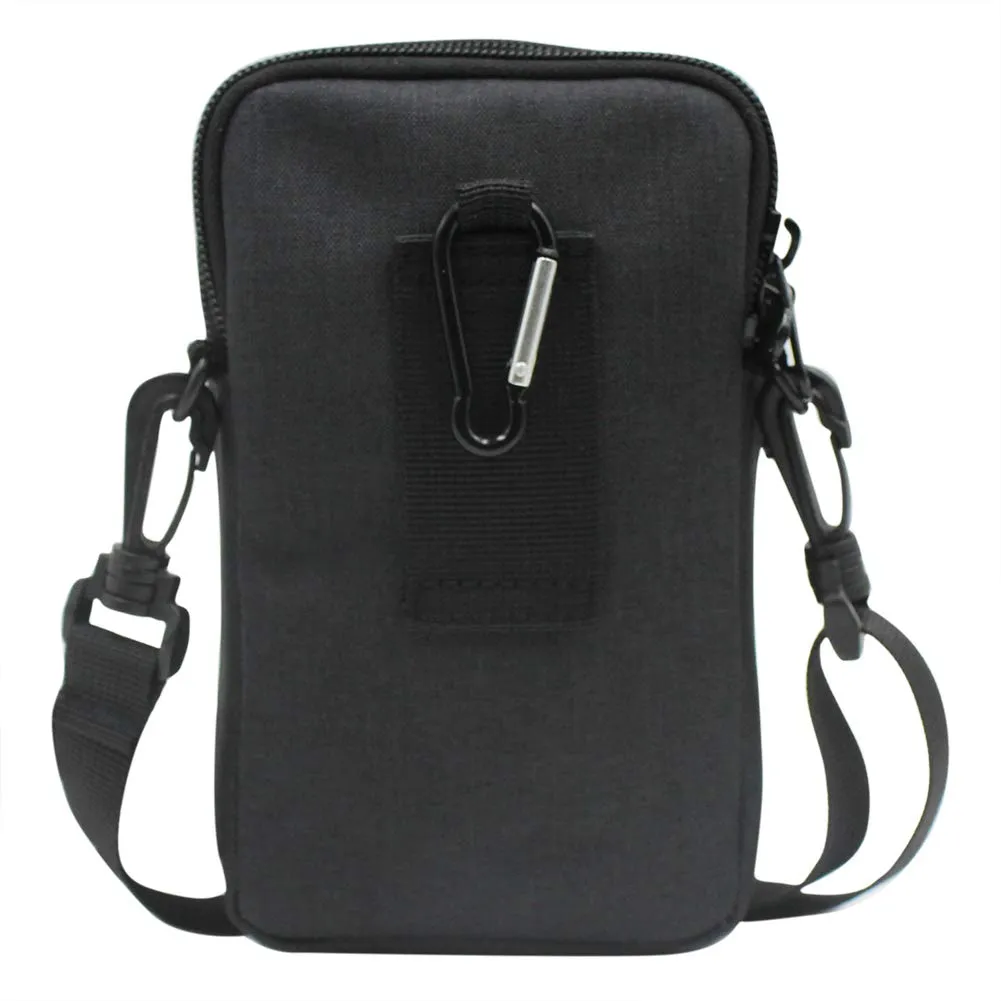 3-Layers Waterproof Cell Phone Pouch Crossbody Purse Oxford Fabric Belt Bag Wallet for Men Women