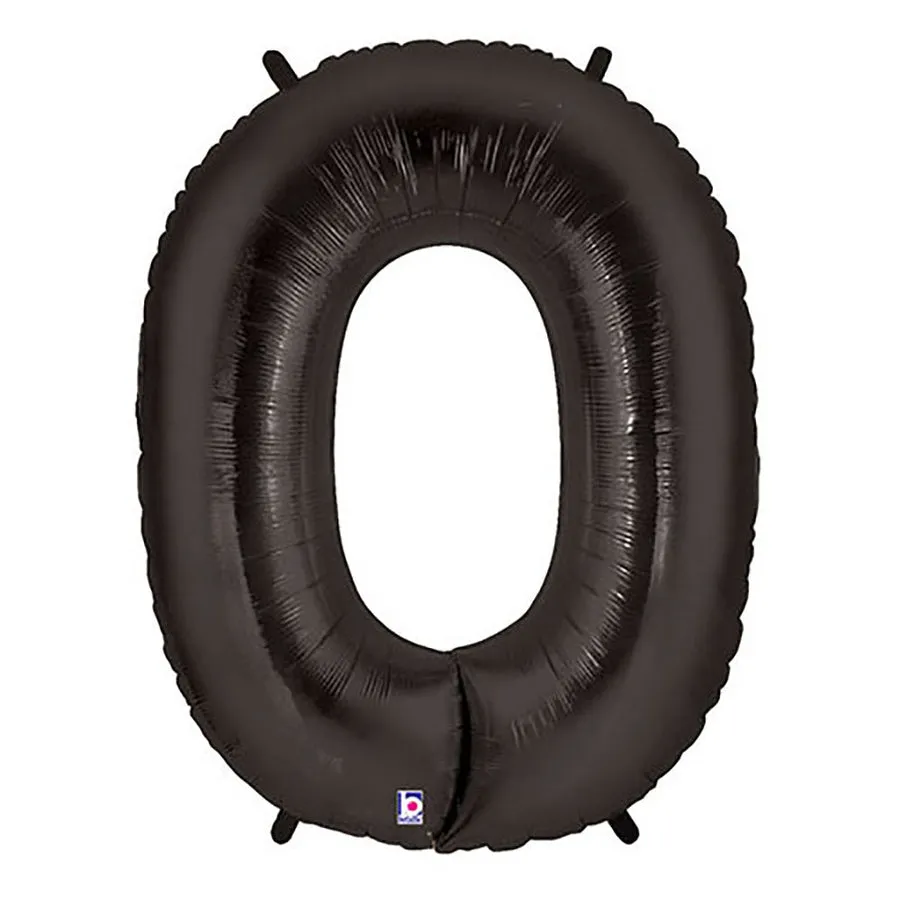 40 inch Number 0 - Black Balloon