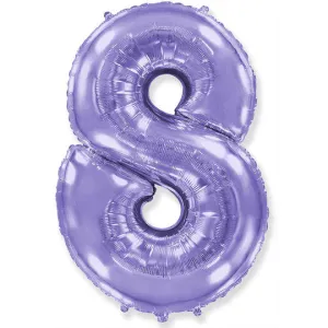 42 inch Number 8 - Lilac Purple Balloon