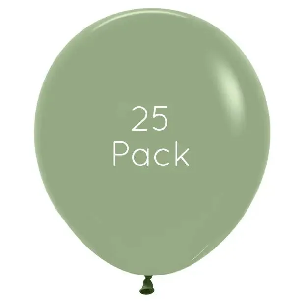 45cm Eucalyptus Giant Balloons - 25 Pkt