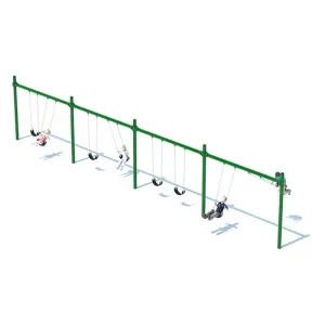 5” SINGLE POST SWING FRAME (8') - 4 BAY