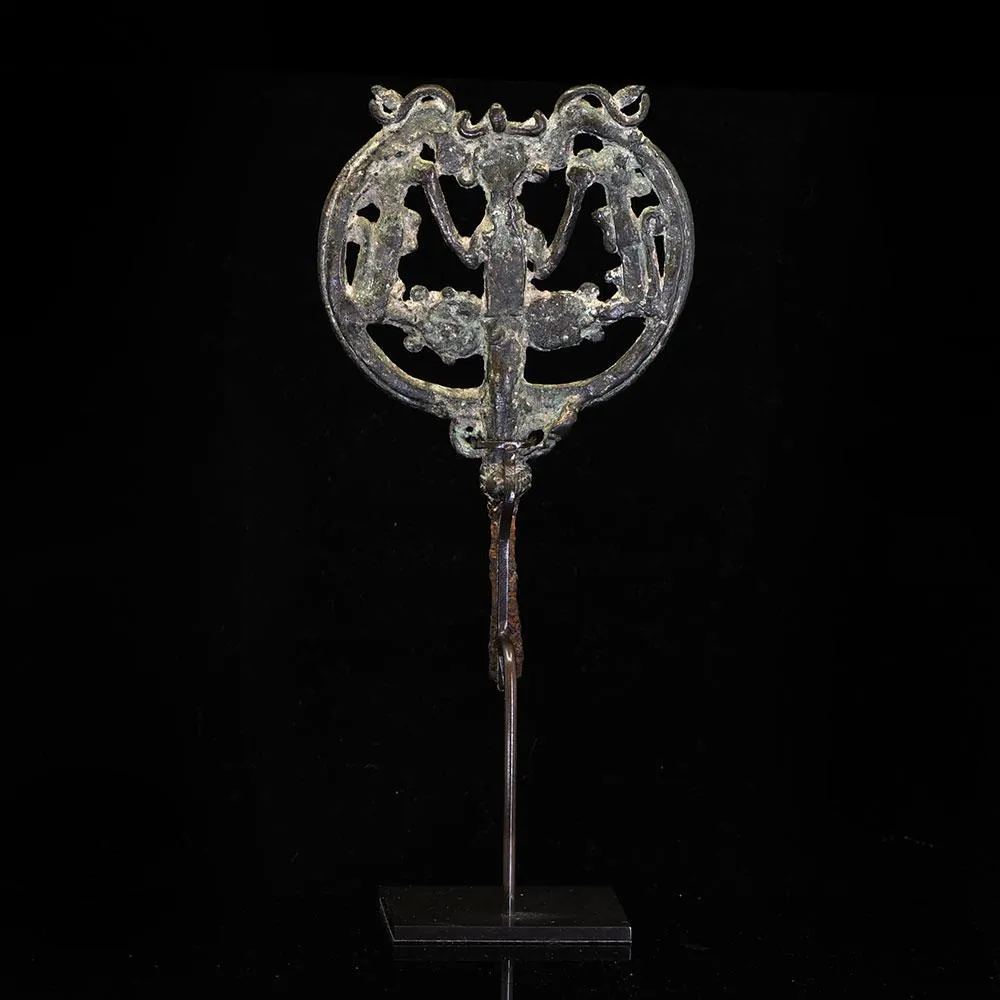 A Luristan Bronze Openwork Pinhead, ca. early first millennium BCE