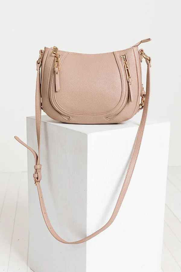 Adventure In The Air Faux Leather Crossbody In Dusty Purple