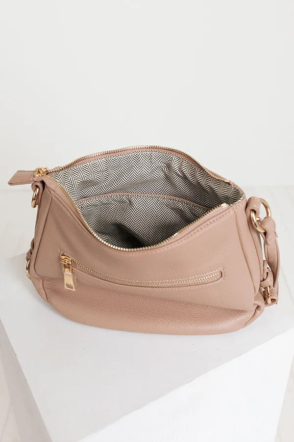 Adventure In The Air Faux Leather Crossbody In Dusty Purple