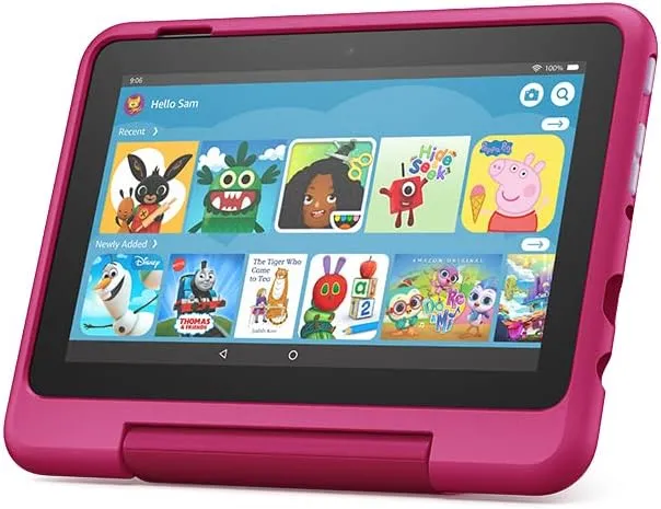 Amazon Kid-Friendly Case for Fire 7 (12th Gen, 2022) - Rainbow Universe Design, Ages 6 