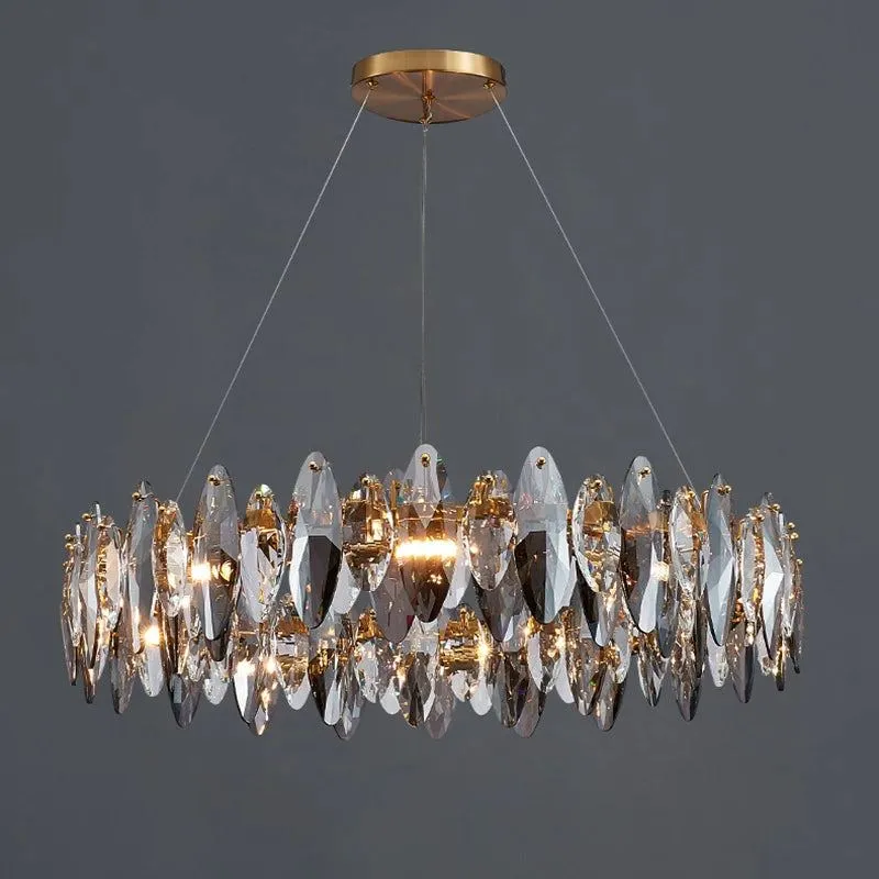 Amber Crystal Chandelier