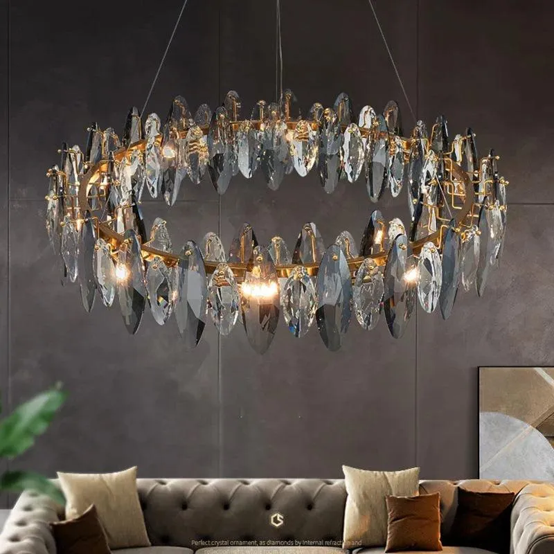 Amber Crystal Chandelier