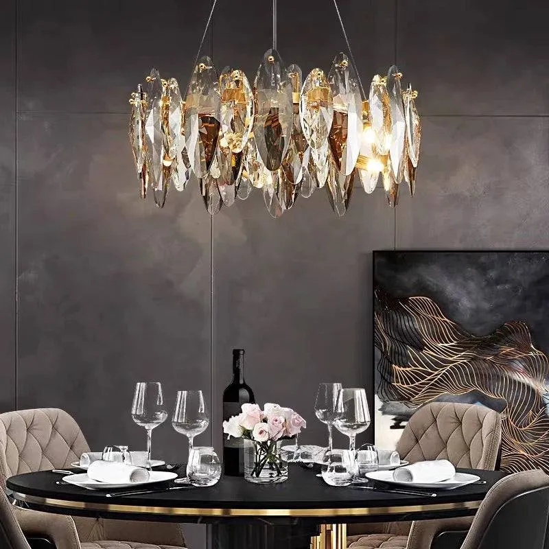 Amber Crystal Chandelier