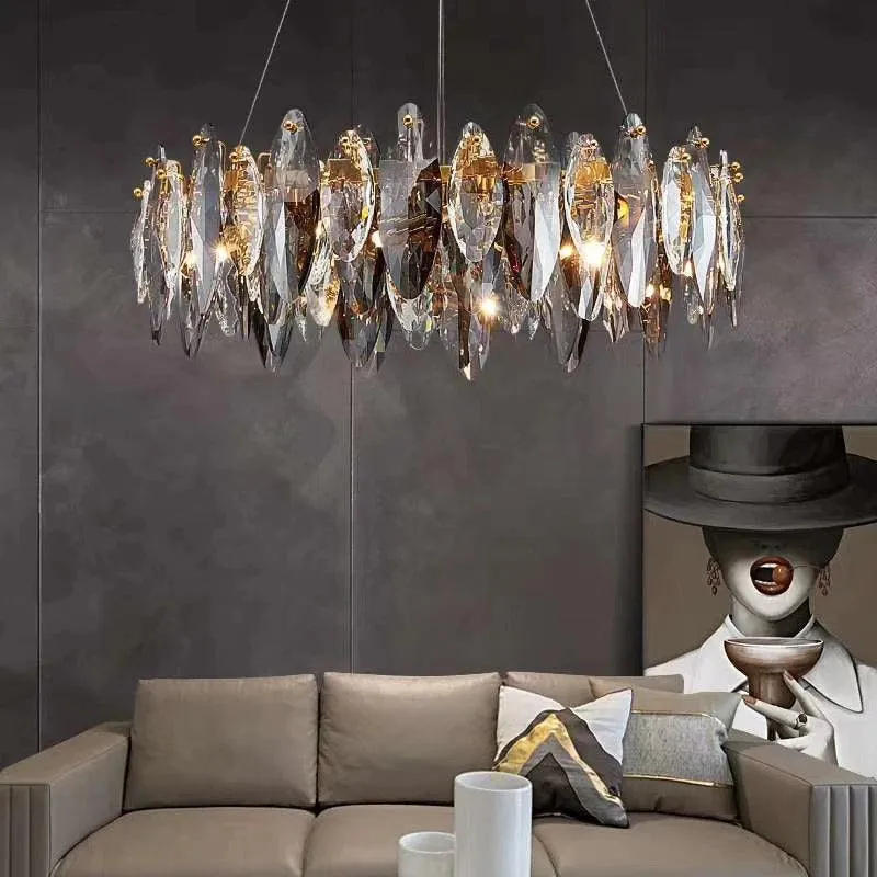 Amber Crystal Chandelier