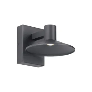 Ash 8 In. LED Hi-Output Outdoor Wall Sconce 613 Lumens 3000K Surge Protection Gray Finish Clear Lens