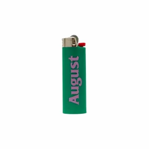 August Bic "Logo" Lighter (Green/Pink)