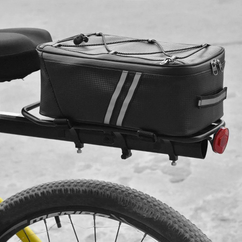 Bike Trunk Bag 7L Bicycle Rear Bag Water Resistant Bike Rack Bag with Waterproof Rain Cover