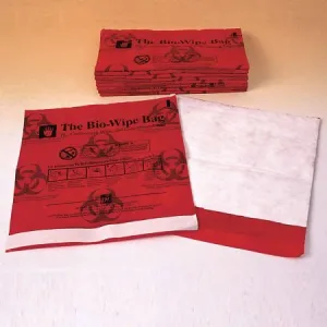 Biohazard Waste Bag Bio-Wipe Red Bag 11.5 X 12 Inch - Unimed - Midwest  Mfr# MLBM015111