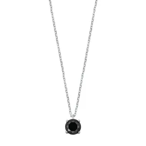 Black Brilliant Round Necklace