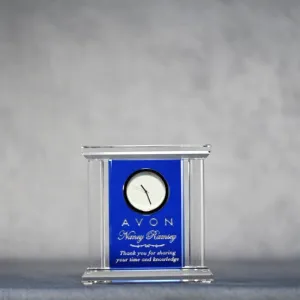 Blue/Clear Crystal Clock