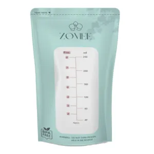 Breast Milk Storage Bag Zomee 8 oz. Food Grade Plastic - Zev Supplies Corp  Mfr# ZMSB100