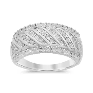 Brilliant Swirl Dress Ring with 1/3ct of Diamonds in 9ct White Gold