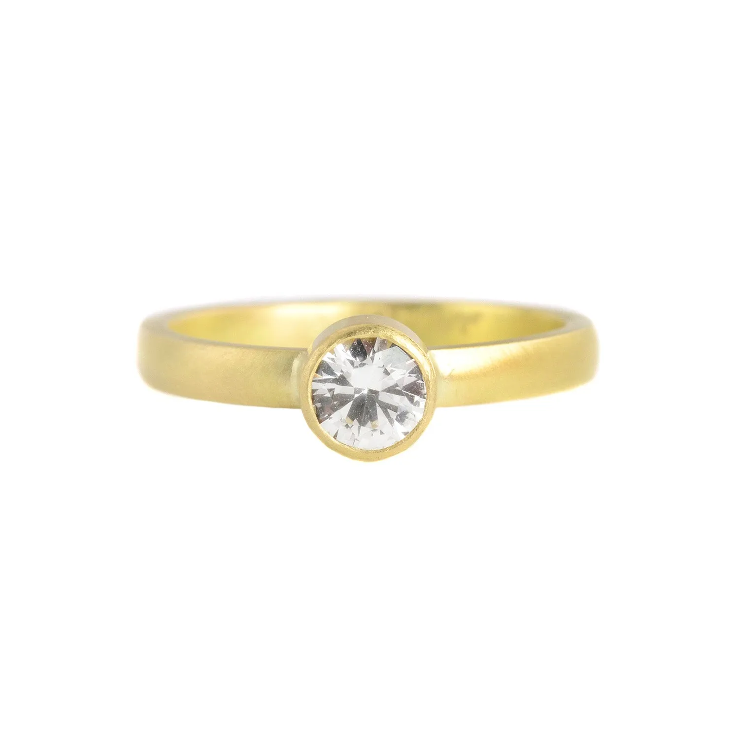 Brilliant White Sapphire Nora Setting Ring by Sarah Mcguire