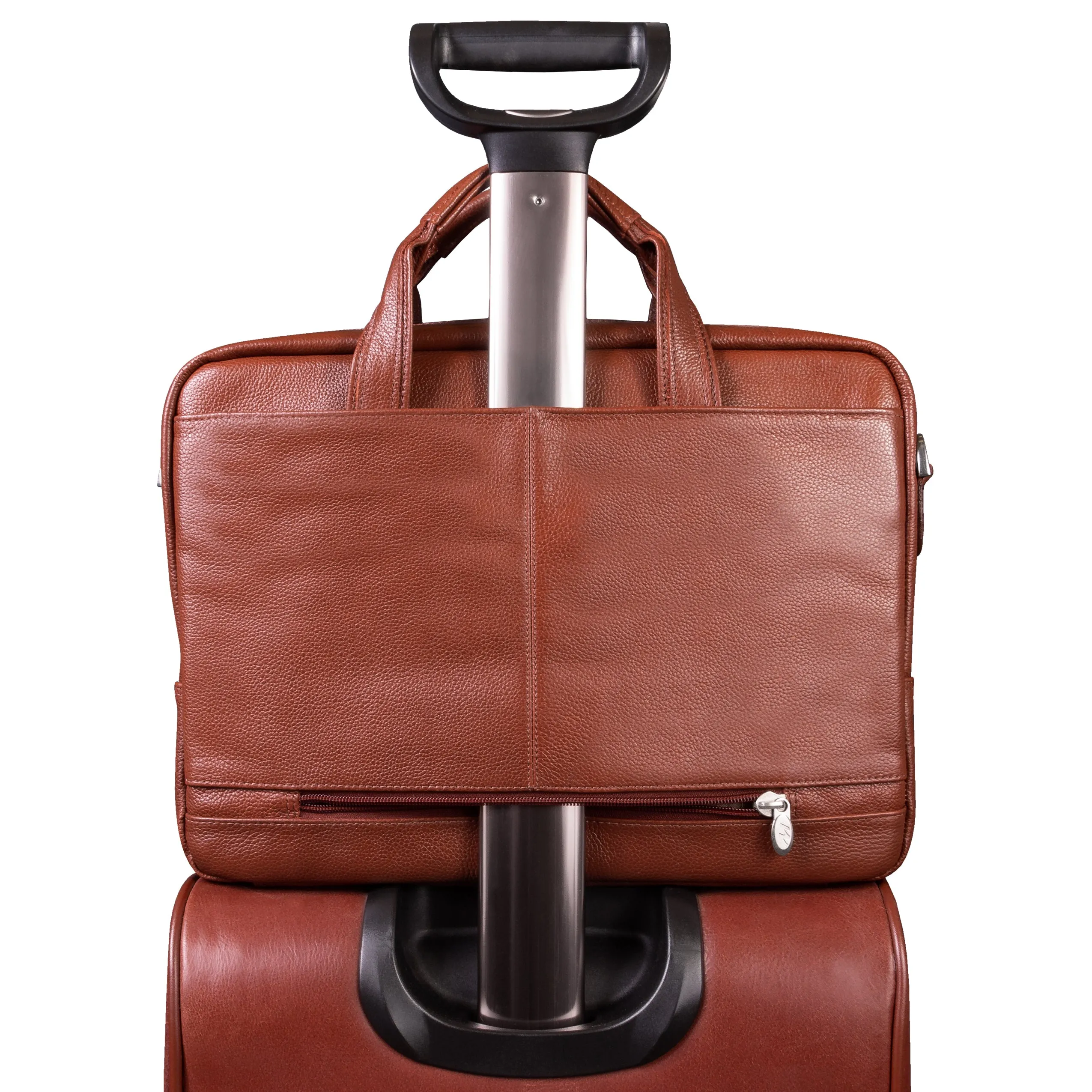 BRONZEVILLE | 15" Medium Leather Laptop & Tablet Briefcase