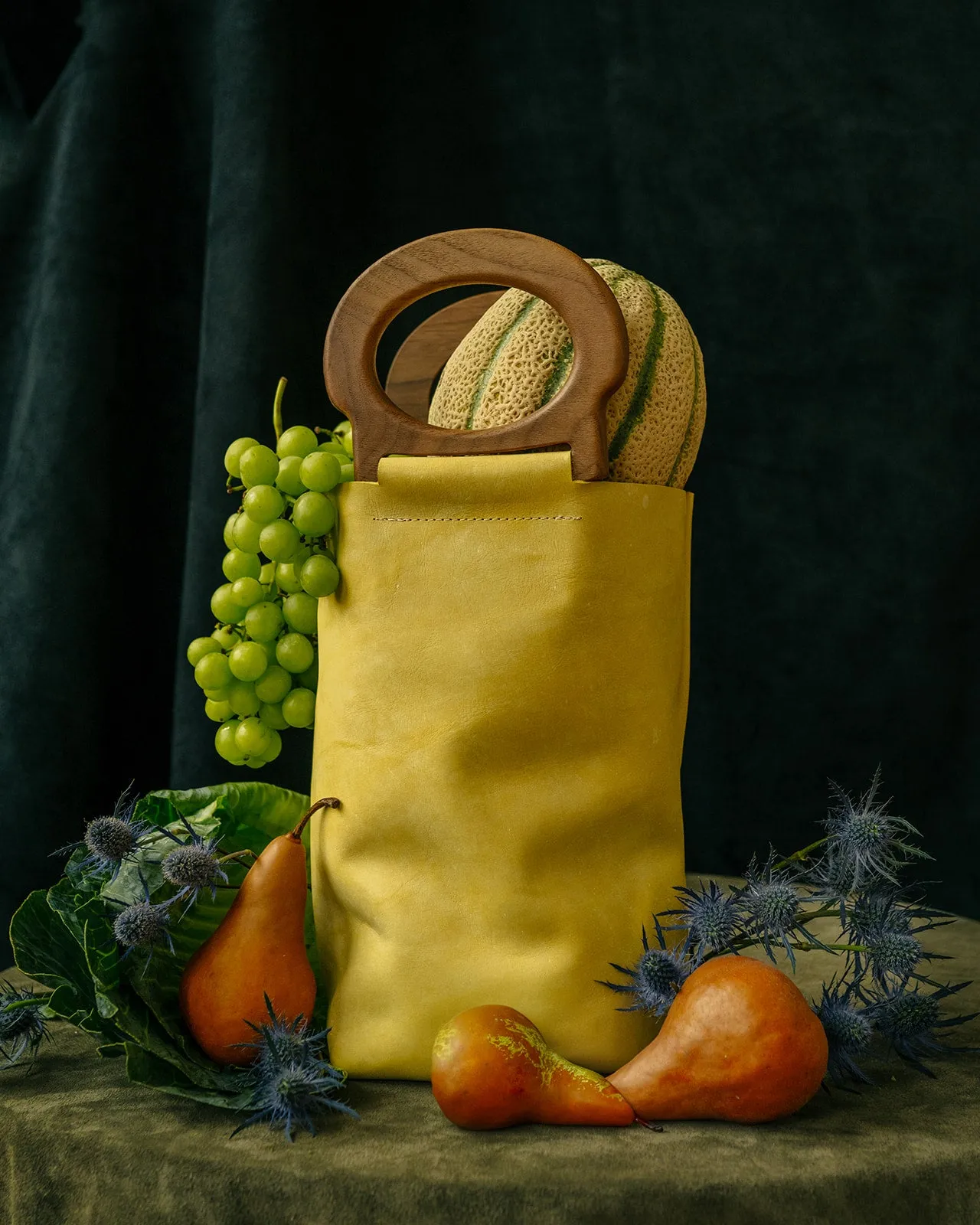 Butter Yellow/Walnut Picnic Tote