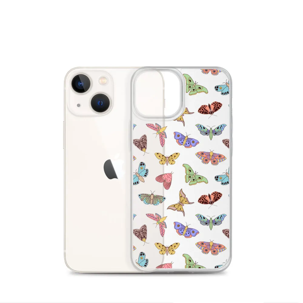 Butterfly Clear iPhone 15 14 13 12 Pro Max Case, Moth Cool Transparent Print Cute Gift Aesthetic iPhone 11 Mini SE XS XR X 7 8 Cell Phone