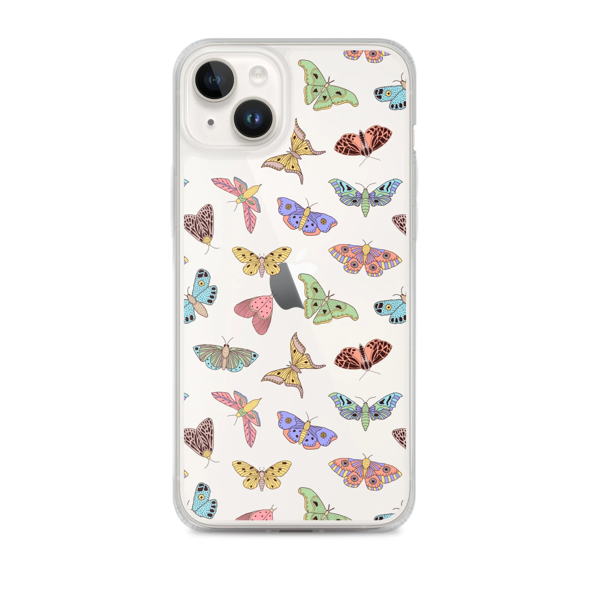 Butterfly Clear iPhone 15 14 13 12 Pro Max Case, Moth Cool Transparent Print Cute Gift Aesthetic iPhone 11 Mini SE XS XR X 7 8 Cell Phone