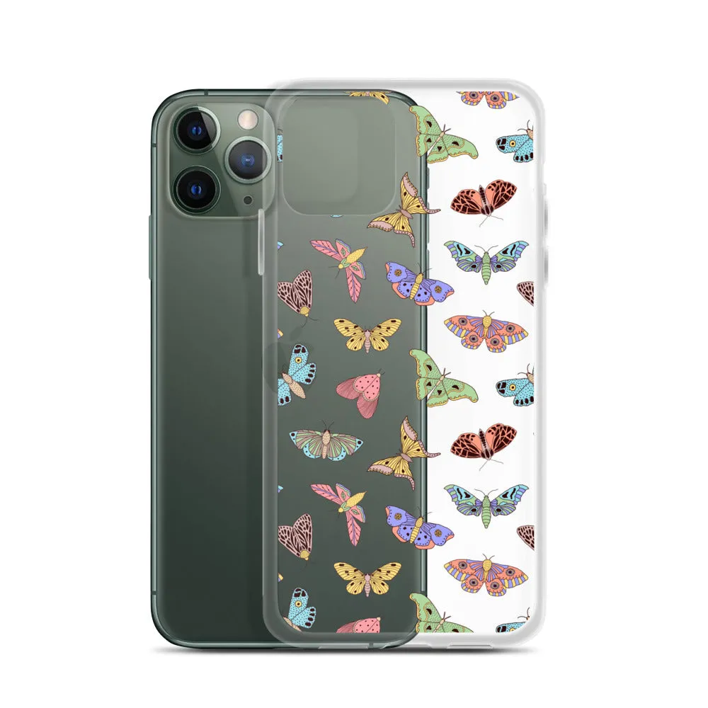 Butterfly Clear iPhone 15 14 13 12 Pro Max Case, Moth Cool Transparent Print Cute Gift Aesthetic iPhone 11 Mini SE XS XR X 7 8 Cell Phone