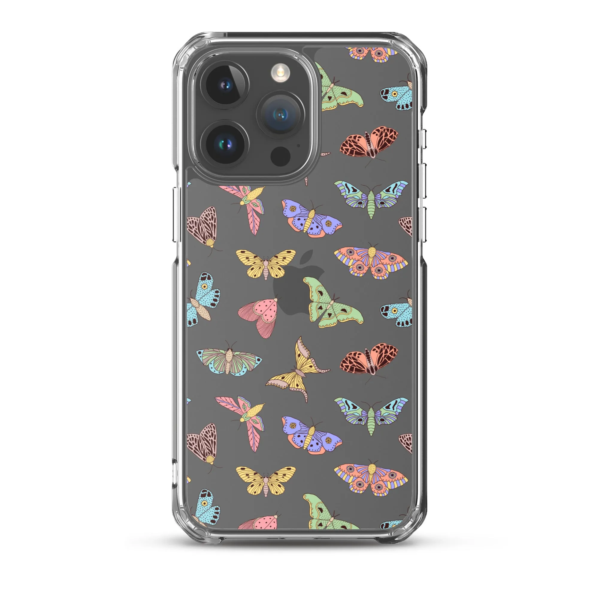 Butterfly Clear iPhone 15 14 13 12 Pro Max Case, Moth Cool Transparent Print Cute Gift Aesthetic iPhone 11 Mini SE XS XR X 7 8 Cell Phone