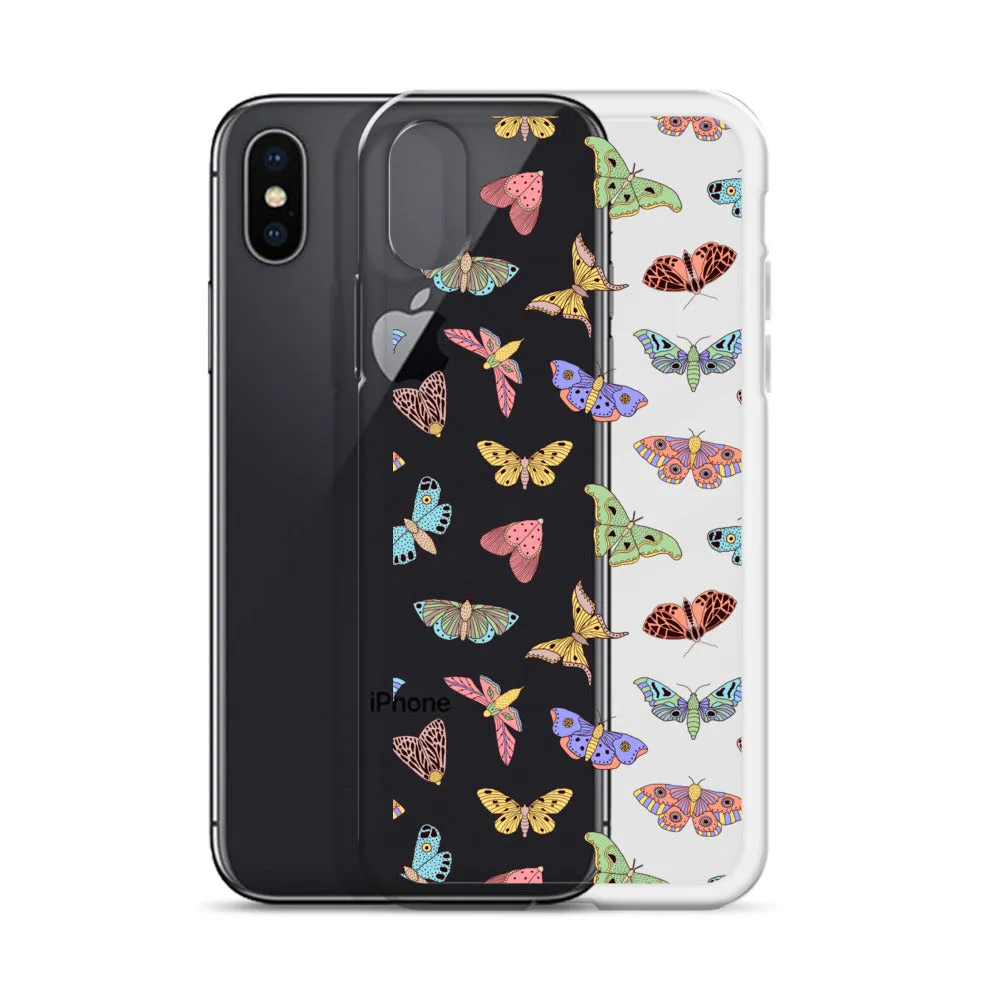 Butterfly Clear iPhone 15 14 13 12 Pro Max Case, Moth Cool Transparent Print Cute Gift Aesthetic iPhone 11 Mini SE XS XR X 7 8 Cell Phone