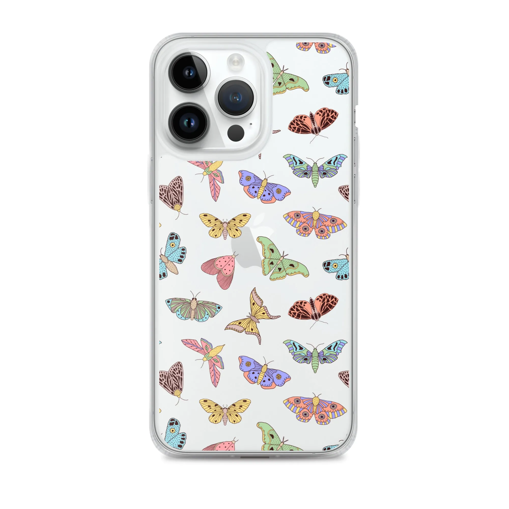 Butterfly Clear iPhone 15 14 13 12 Pro Max Case, Moth Cool Transparent Print Cute Gift Aesthetic iPhone 11 Mini SE XS XR X 7 8 Cell Phone