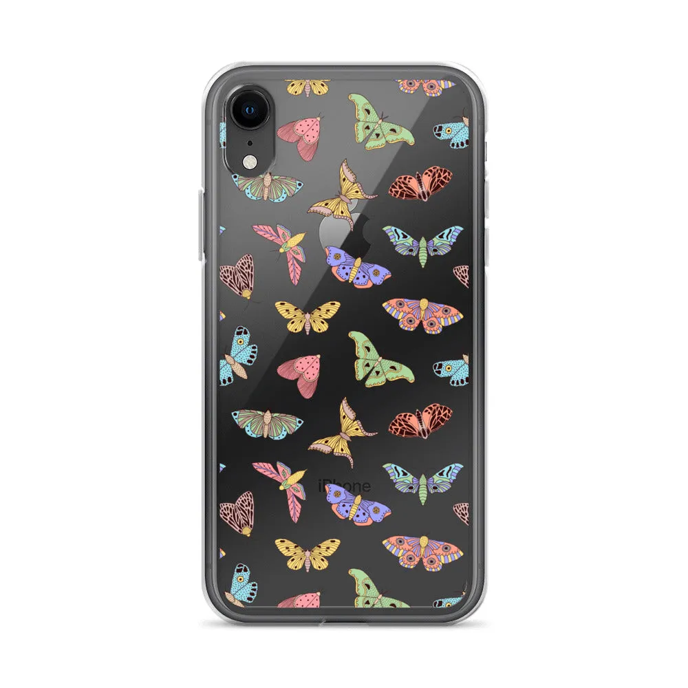 Butterfly Clear iPhone 15 14 13 12 Pro Max Case, Moth Cool Transparent Print Cute Gift Aesthetic iPhone 11 Mini SE XS XR X 7 8 Cell Phone