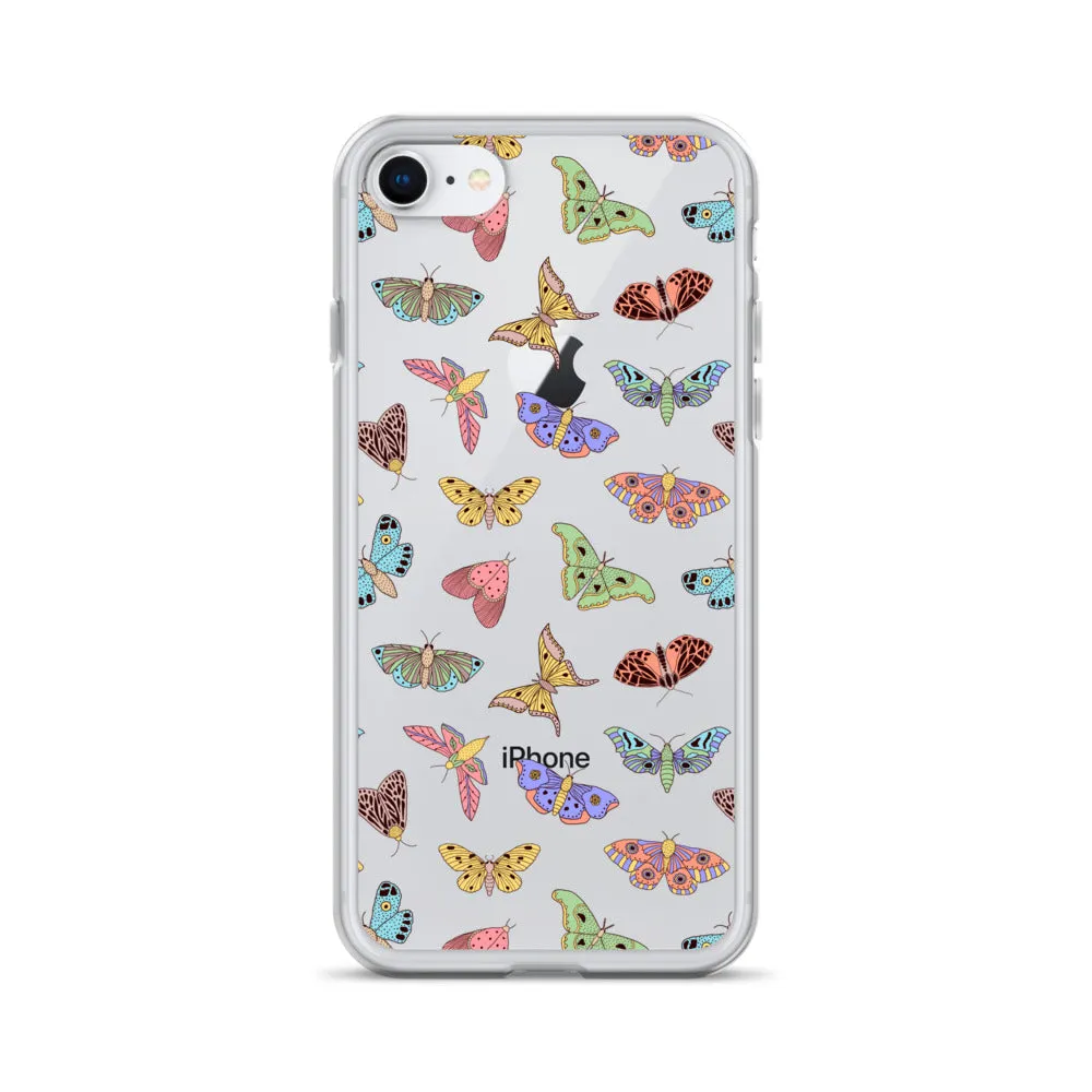 Butterfly Clear iPhone 15 14 13 12 Pro Max Case, Moth Cool Transparent Print Cute Gift Aesthetic iPhone 11 Mini SE XS XR X 7 8 Cell Phone