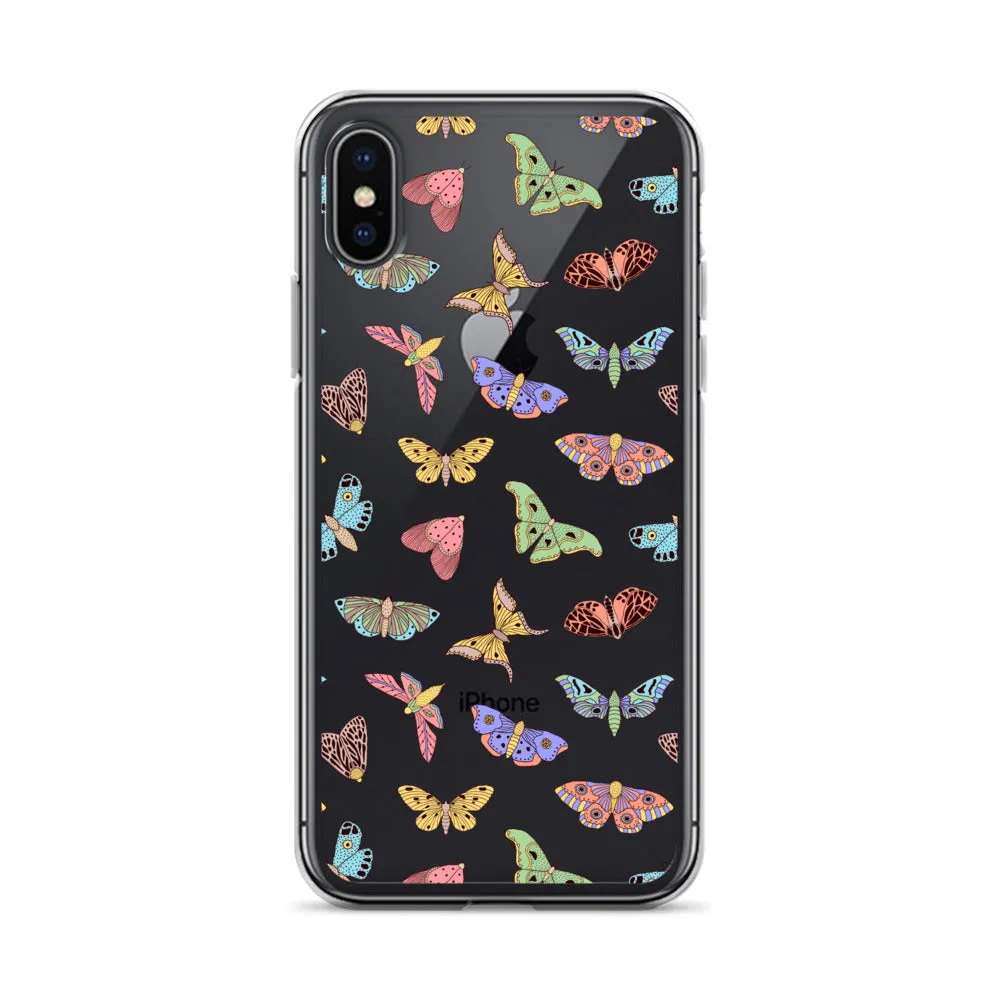 Butterfly Clear iPhone 15 14 13 12 Pro Max Case, Moth Cool Transparent Print Cute Gift Aesthetic iPhone 11 Mini SE XS XR X 7 8 Cell Phone