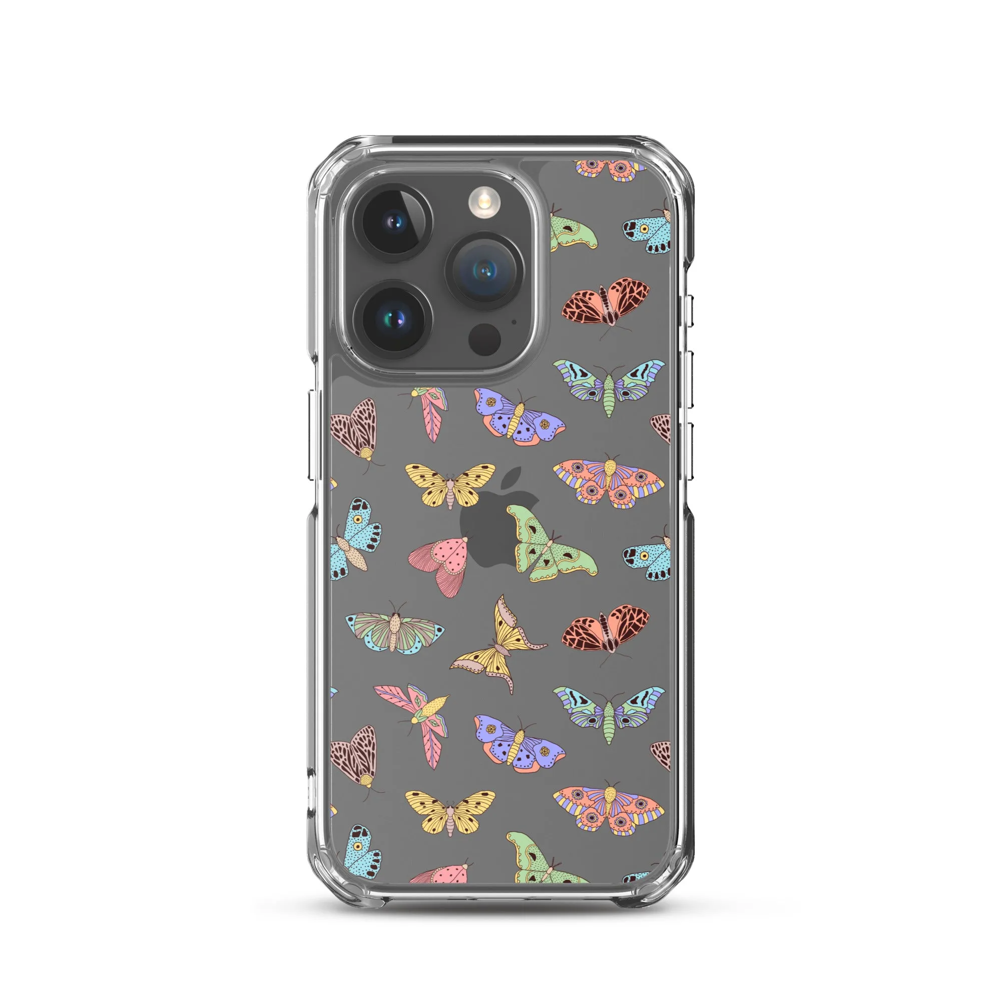 Butterfly Clear iPhone 15 14 13 12 Pro Max Case, Moth Cool Transparent Print Cute Gift Aesthetic iPhone 11 Mini SE XS XR X 7 8 Cell Phone