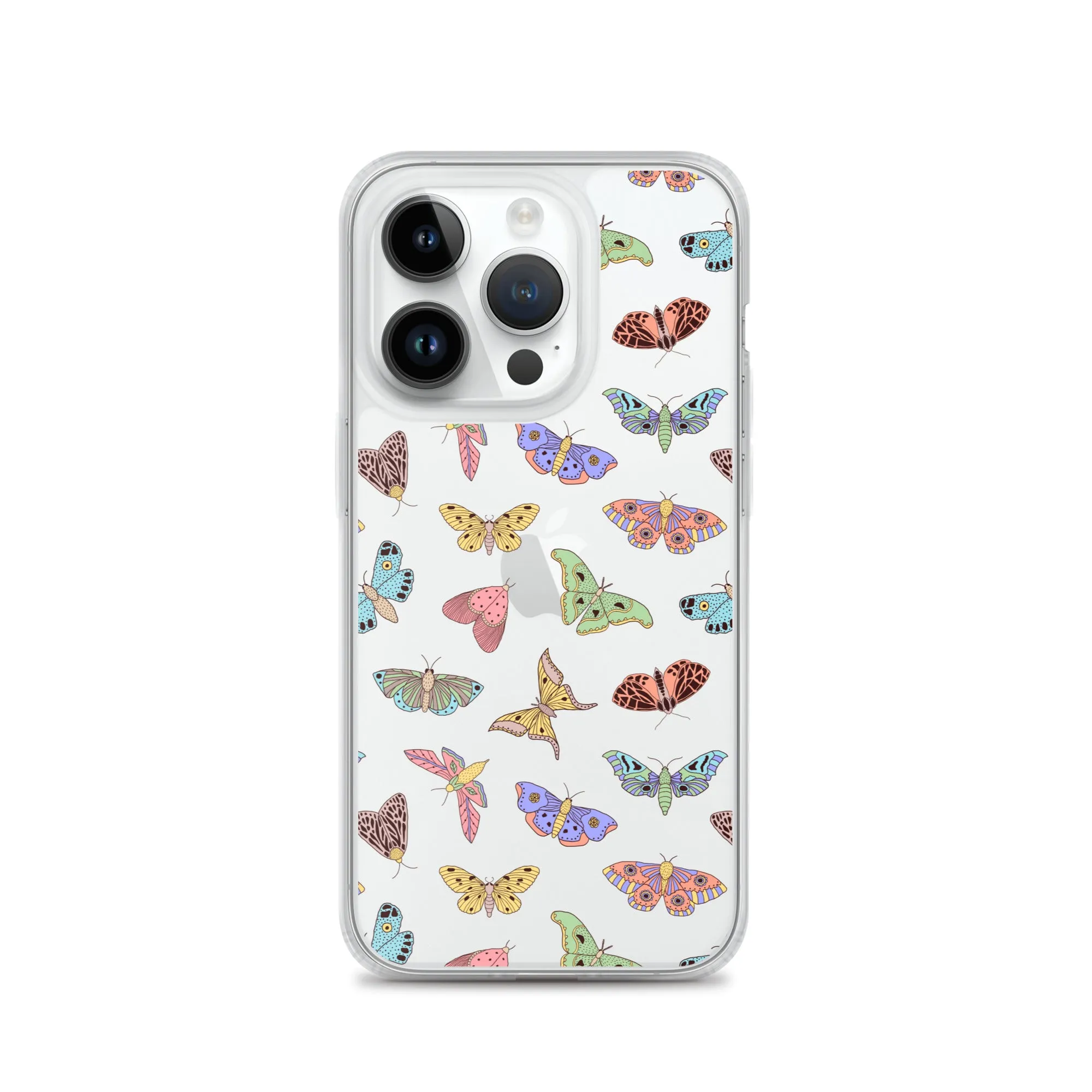 Butterfly Clear iPhone 15 14 13 12 Pro Max Case, Moth Cool Transparent Print Cute Gift Aesthetic iPhone 11 Mini SE XS XR X 7 8 Cell Phone