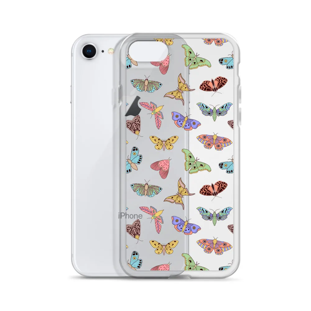 Butterfly Clear iPhone 15 14 13 12 Pro Max Case, Moth Cool Transparent Print Cute Gift Aesthetic iPhone 11 Mini SE XS XR X 7 8 Cell Phone