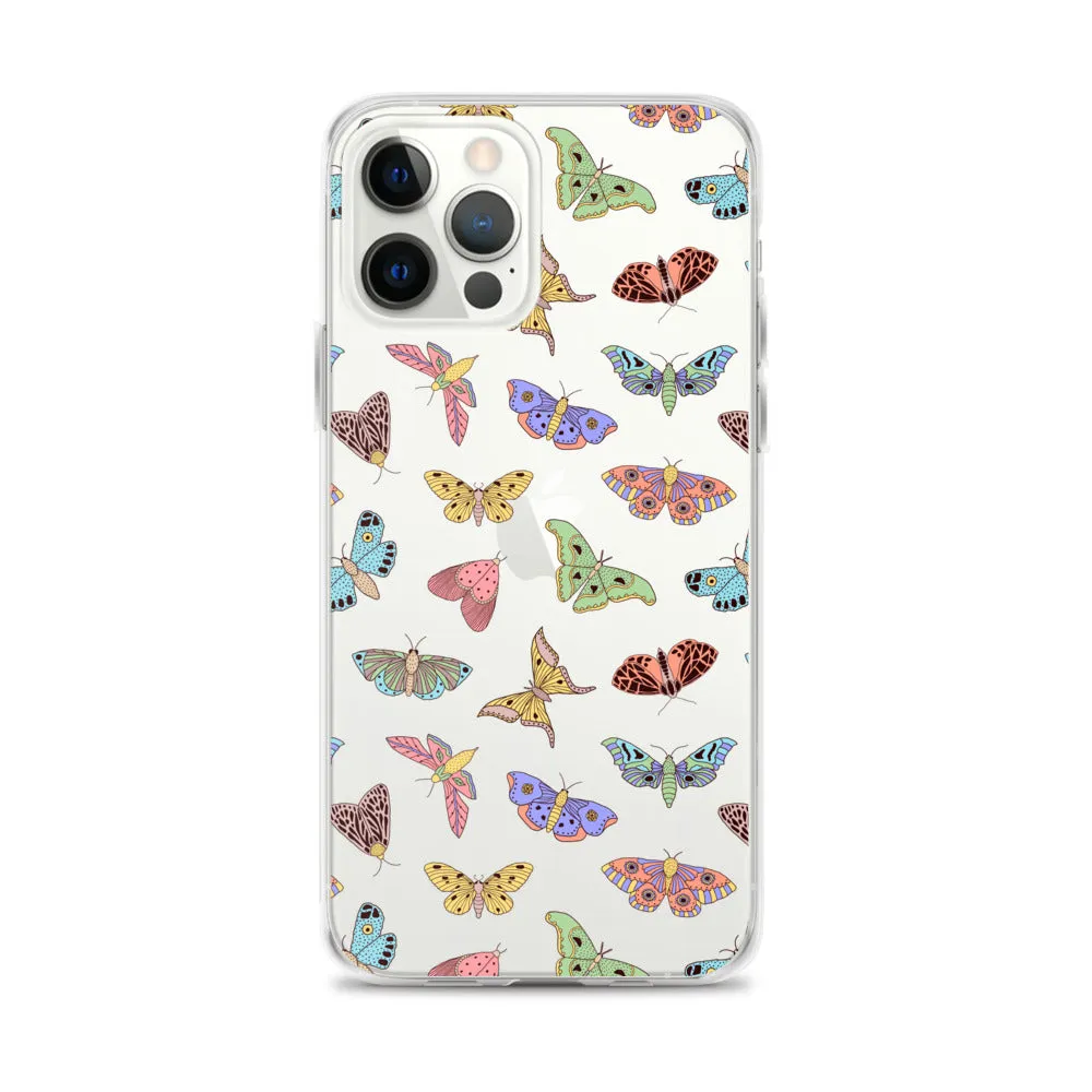 Butterfly Clear iPhone 15 14 13 12 Pro Max Case, Moth Cool Transparent Print Cute Gift Aesthetic iPhone 11 Mini SE XS XR X 7 8 Cell Phone