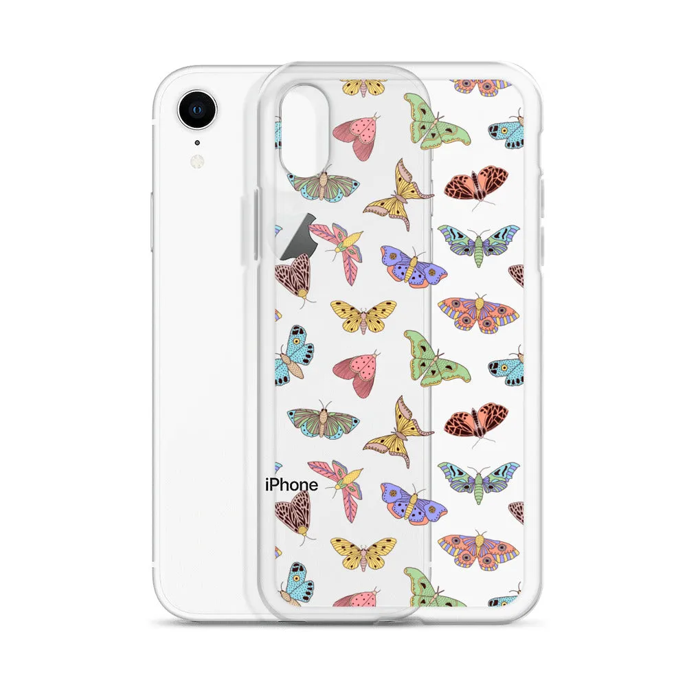 Butterfly Clear iPhone 15 14 13 12 Pro Max Case, Moth Cool Transparent Print Cute Gift Aesthetic iPhone 11 Mini SE XS XR X 7 8 Cell Phone