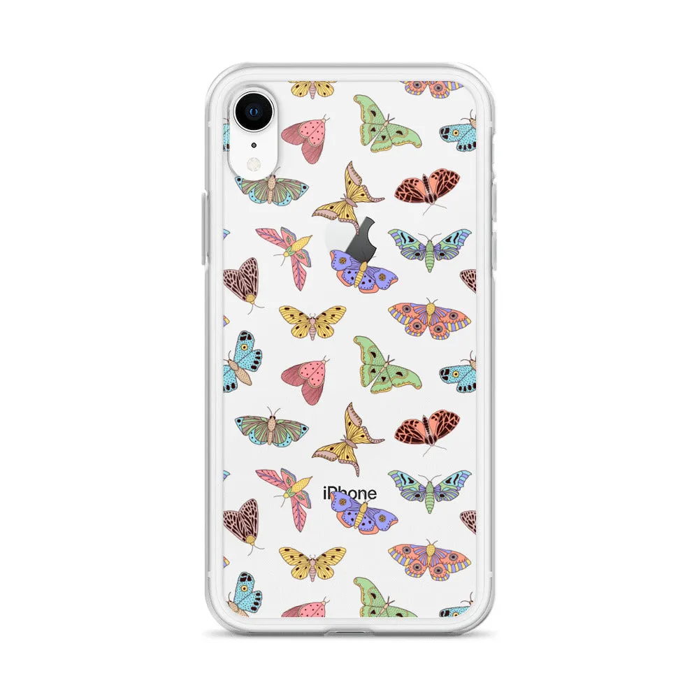 Butterfly Clear iPhone 15 14 13 12 Pro Max Case, Moth Cool Transparent Print Cute Gift Aesthetic iPhone 11 Mini SE XS XR X 7 8 Cell Phone