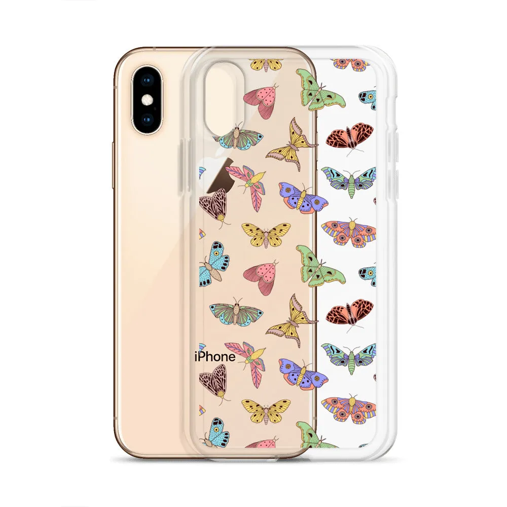 Butterfly Clear iPhone 15 14 13 12 Pro Max Case, Moth Cool Transparent Print Cute Gift Aesthetic iPhone 11 Mini SE XS XR X 7 8 Cell Phone