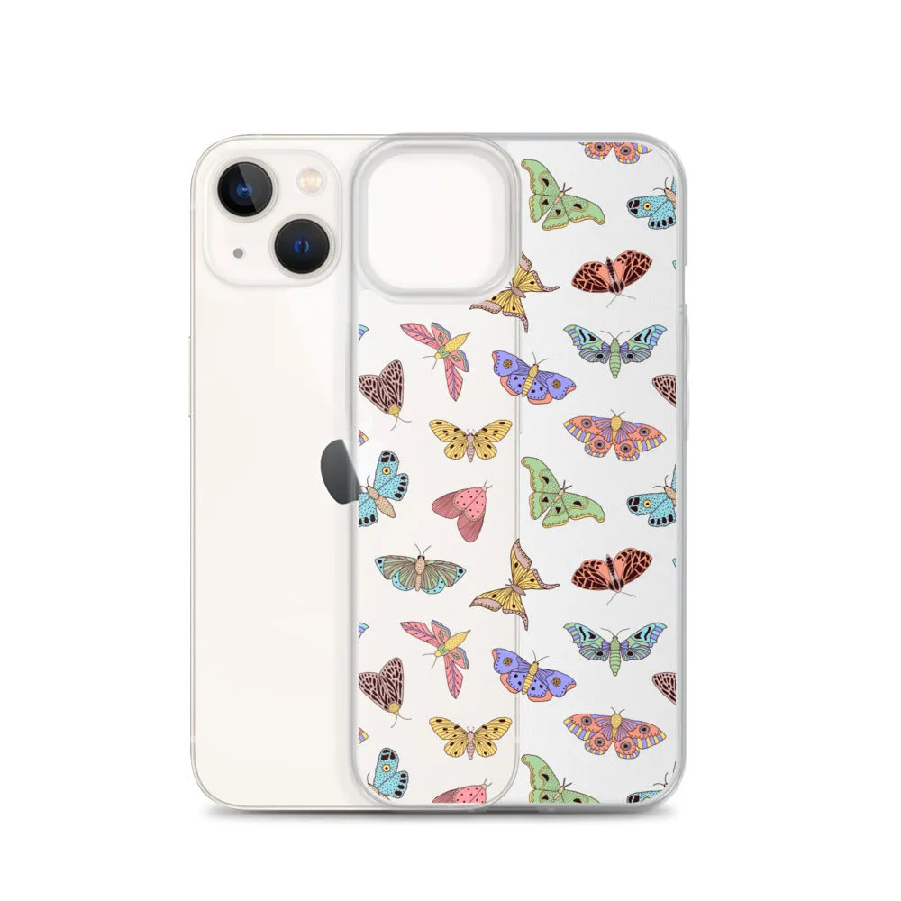 Butterfly Clear iPhone 15 14 13 12 Pro Max Case, Moth Cool Transparent Print Cute Gift Aesthetic iPhone 11 Mini SE XS XR X 7 8 Cell Phone