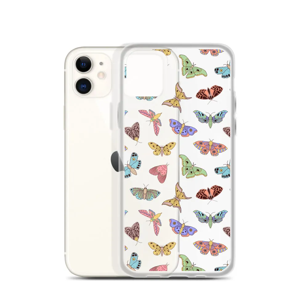 Butterfly Clear iPhone 15 14 13 12 Pro Max Case, Moth Cool Transparent Print Cute Gift Aesthetic iPhone 11 Mini SE XS XR X 7 8 Cell Phone