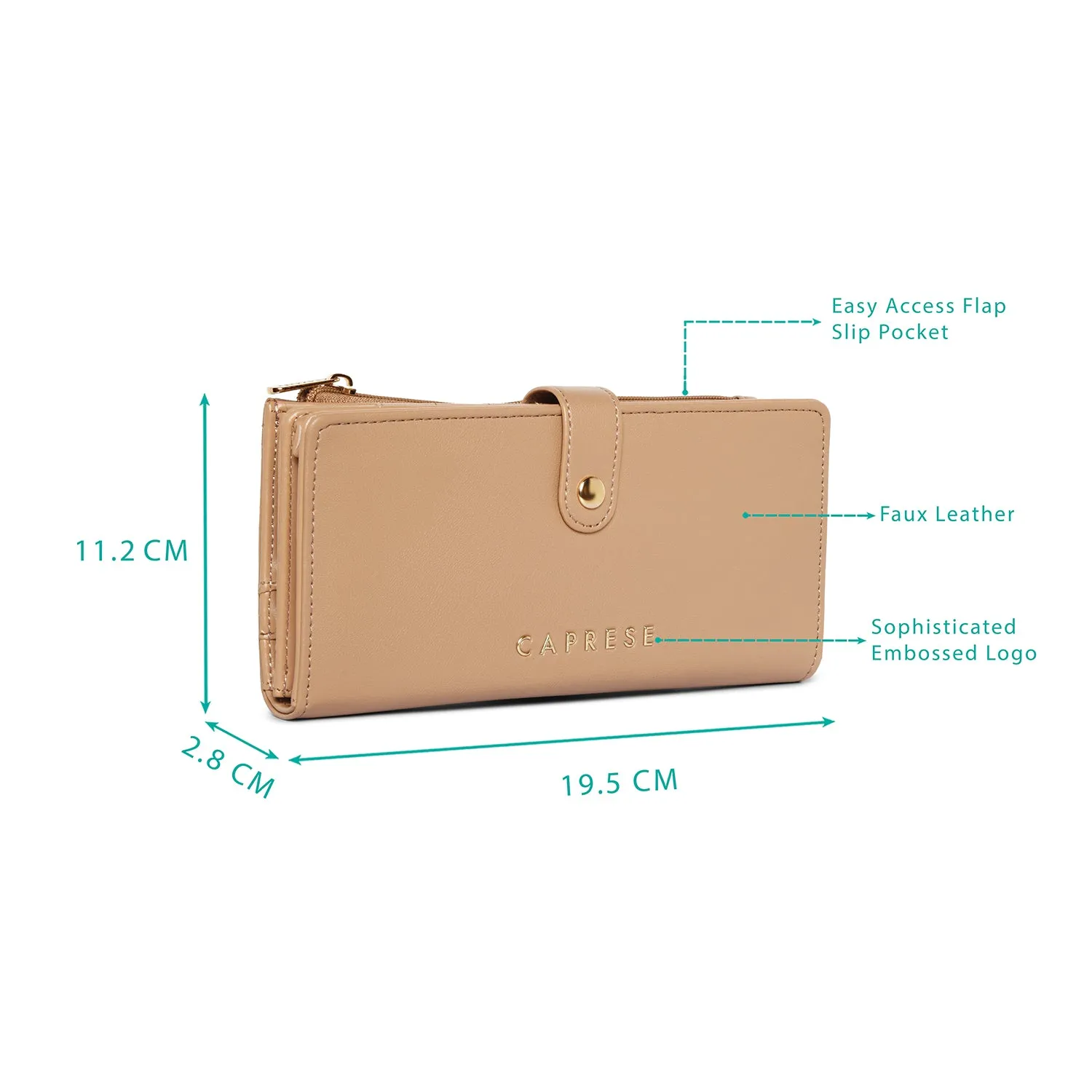 Caprese Erica Fold Wallet Medium Nude