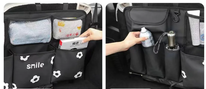 Car mounted large capacity storage bag, hanging bag, car seat in the middle, essential items for the charter car, backrest, plant bag