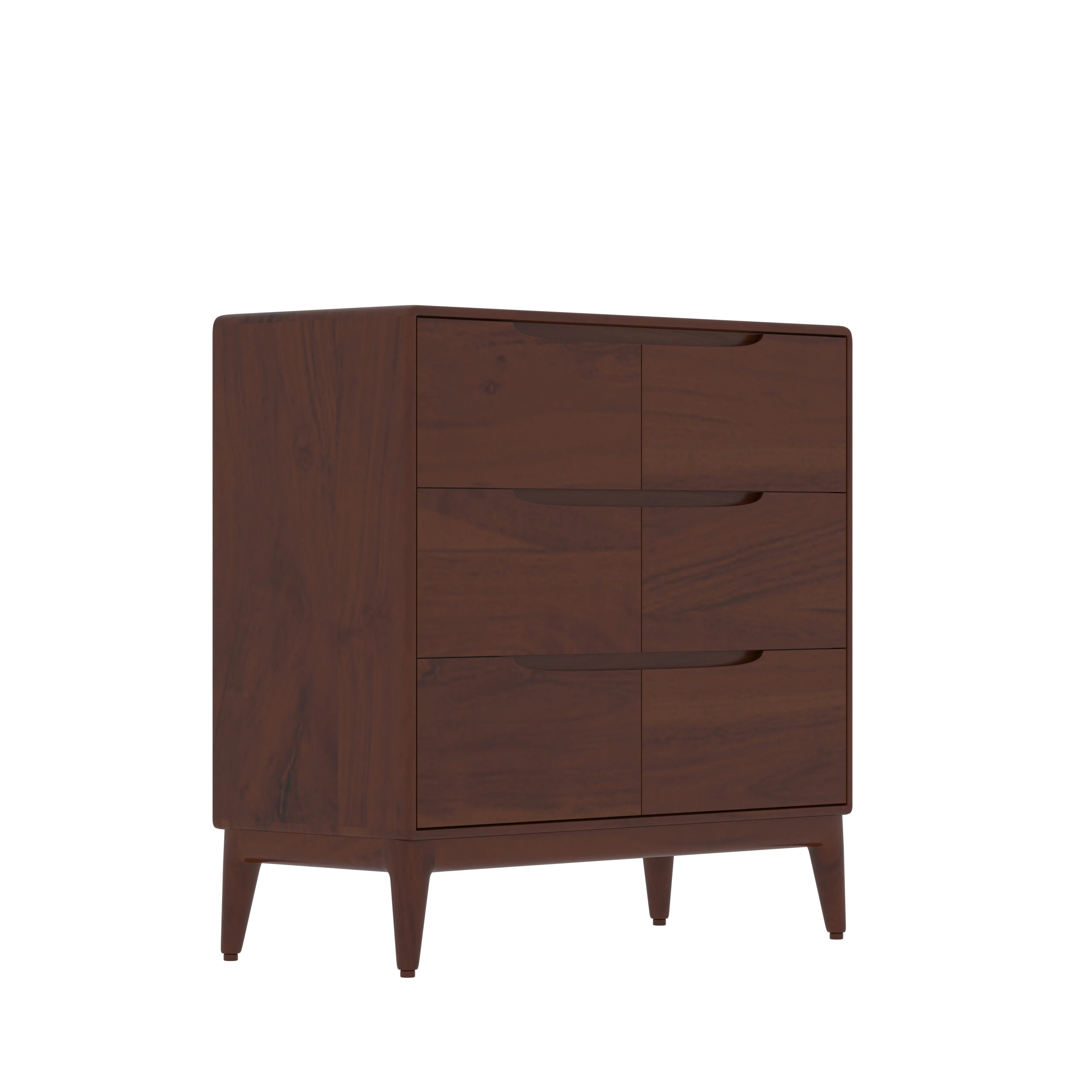 Classic Handmade Multi-Storage Plain Finished Wooden Bedside