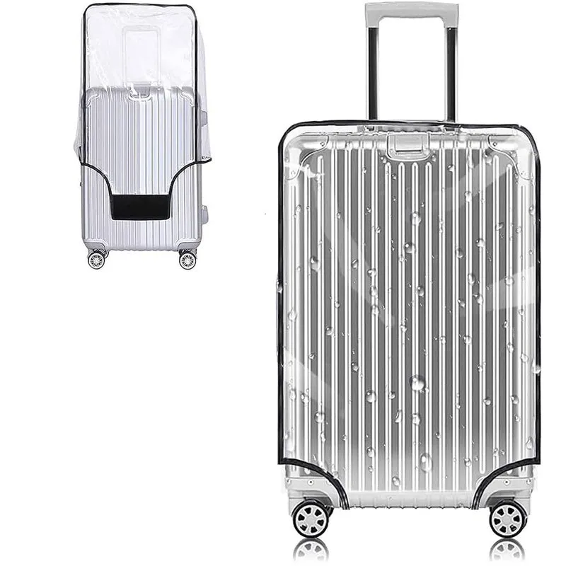 Clear PVC Suitcase Protectors Transparent Cover Waterproof Wheeled Travel Luggage Sleeve