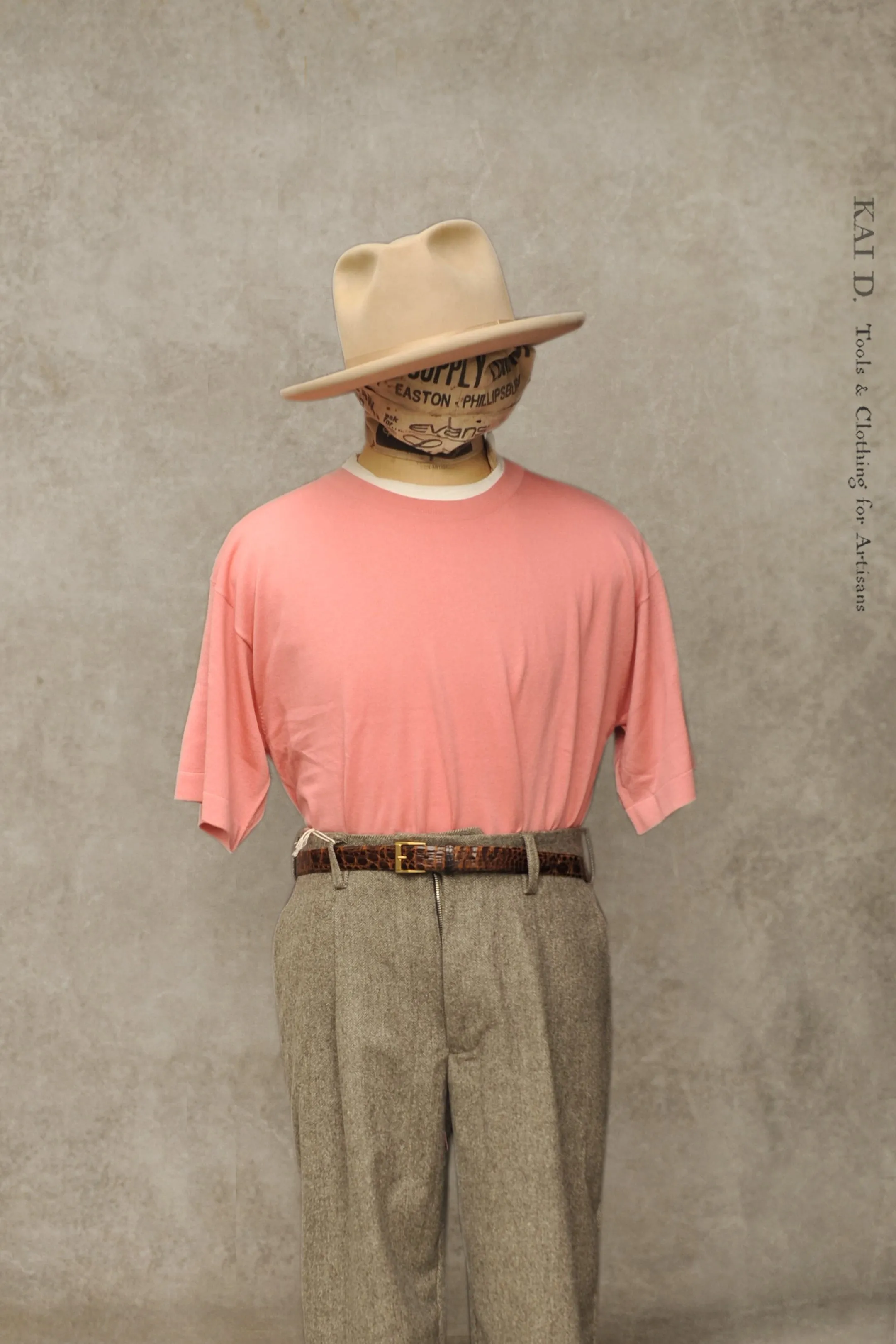 Cotton Cashmere Tee - Pink - M, L (oversized)